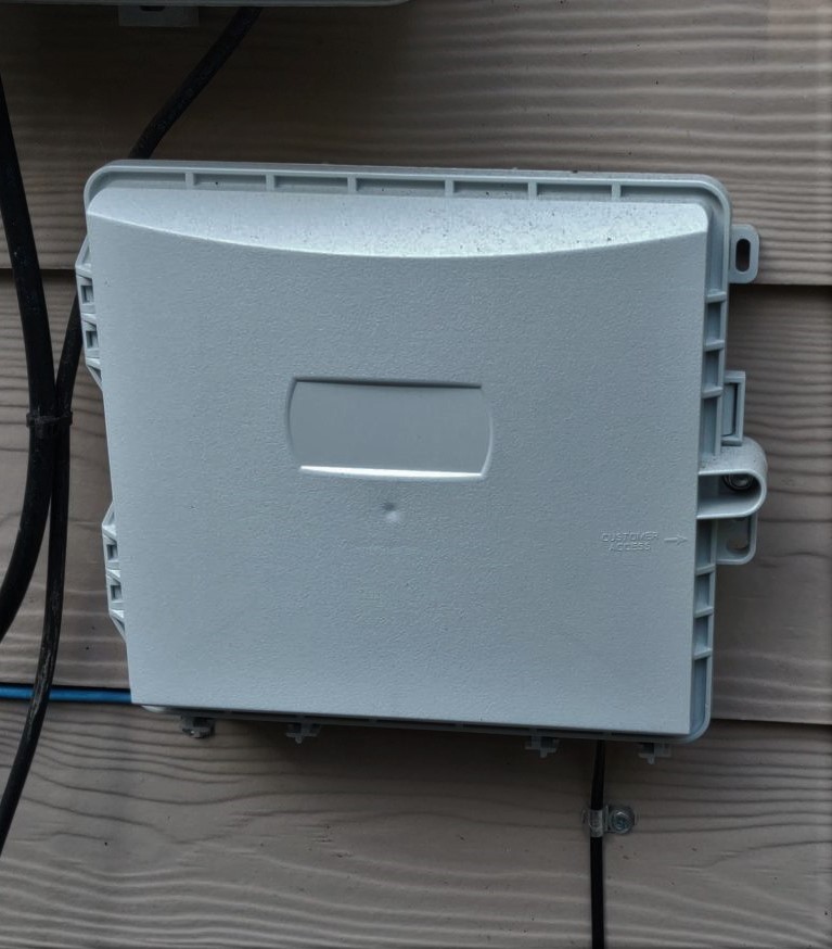 Photo of fiber network terminal - do not try to open