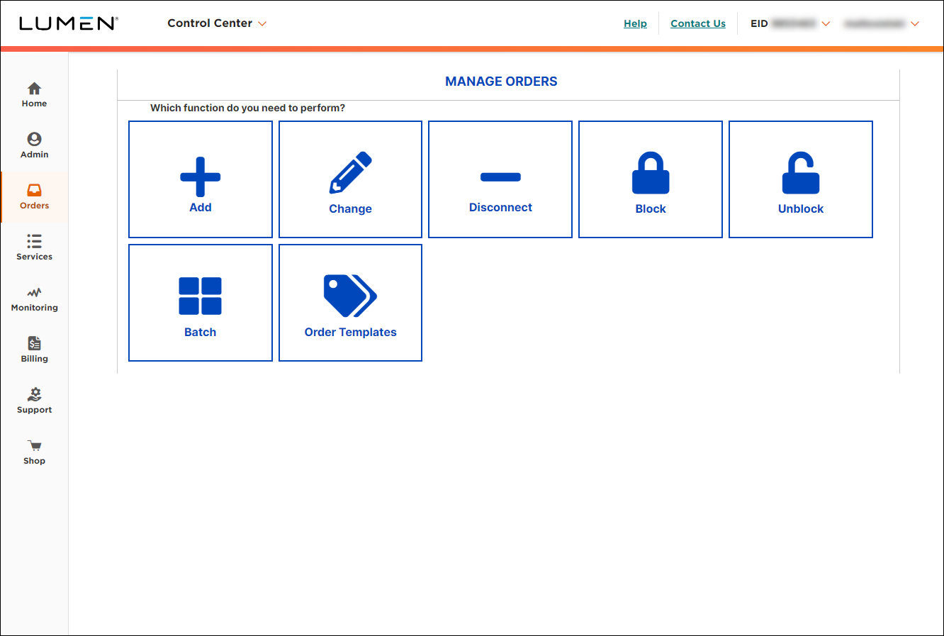 Manage Orders