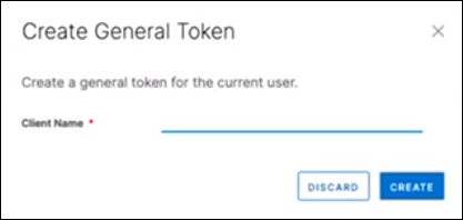 Create General Token window.