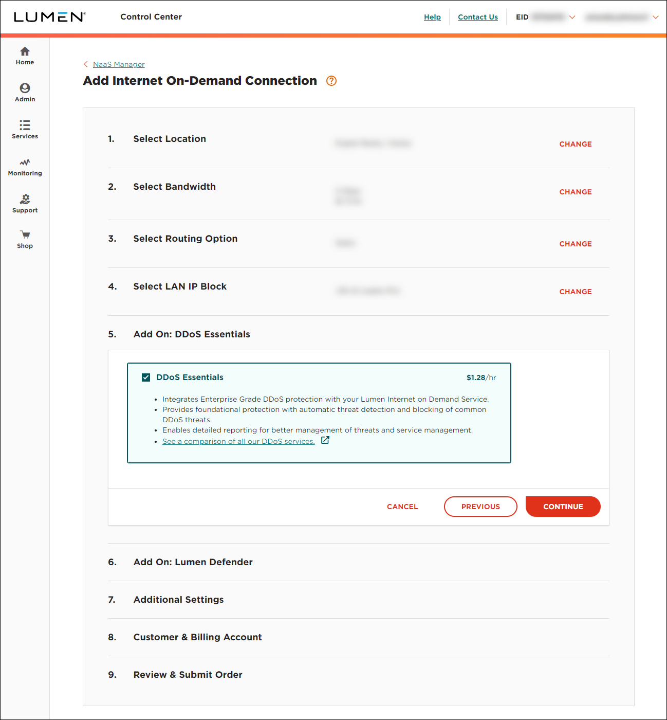 NaaS Internet On-Demand DDoS Essentials