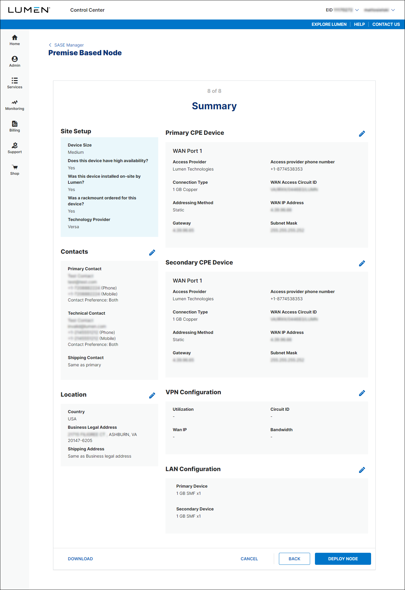 Premise Based Node (showing summary step)