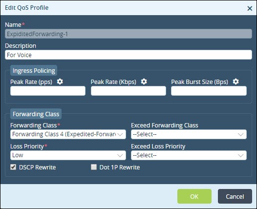 qos use case edit qos profile