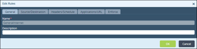 web traffic use case edit rules general tab