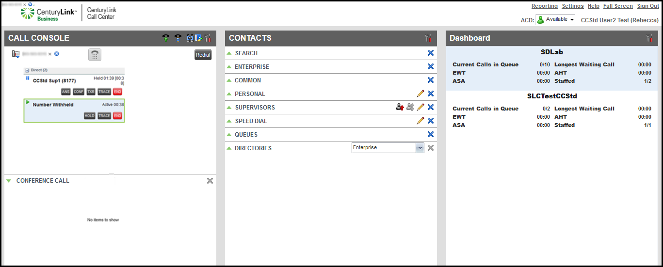 call console conference calling adding person