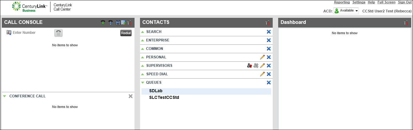 contacts pane queues