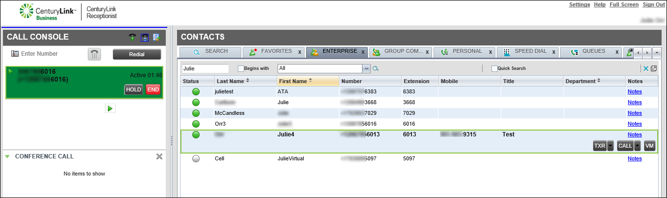 transfer call to directory listing voicemail